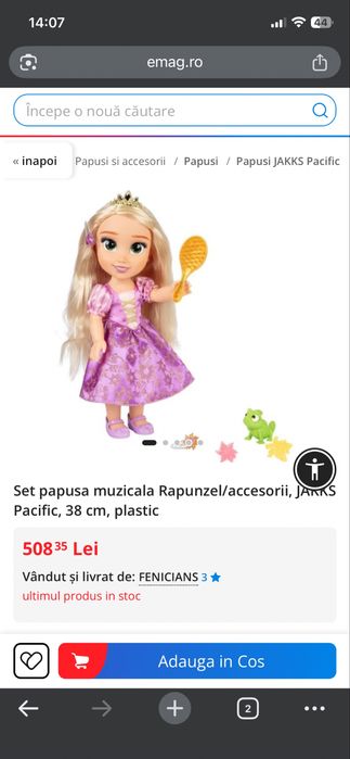 Papusa muzicala rapunzel