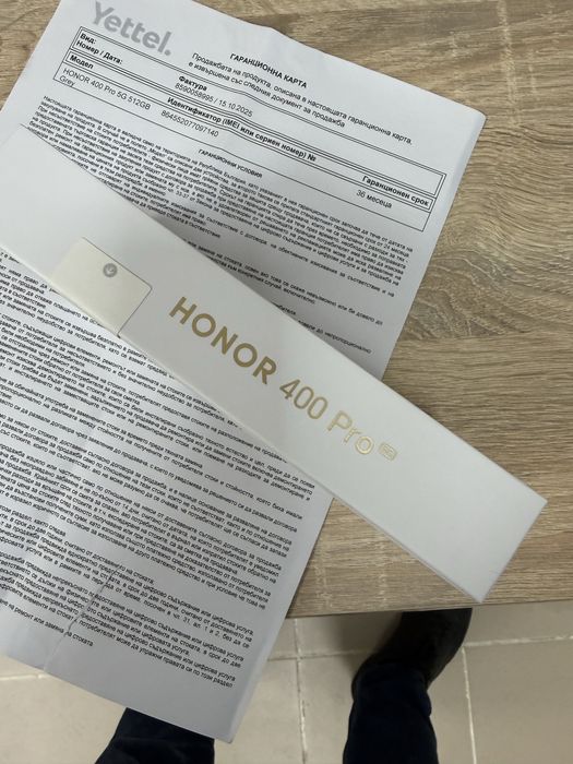 Honor 400 Pro 5G 12/512gb - чисто нов с 3 год гаранция от Yettel