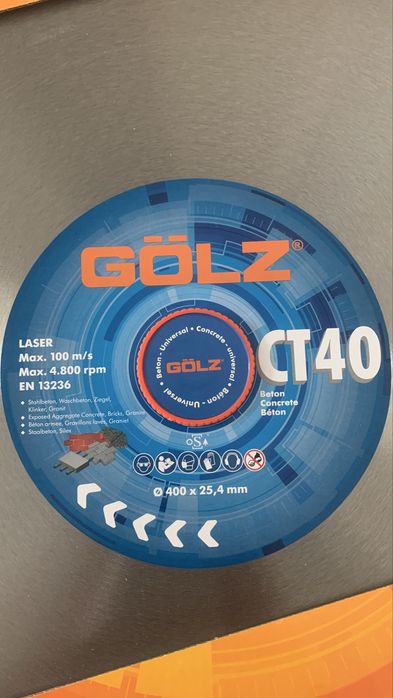 GOLZ – CT40 - Диамантен диск за фугорез 400мм