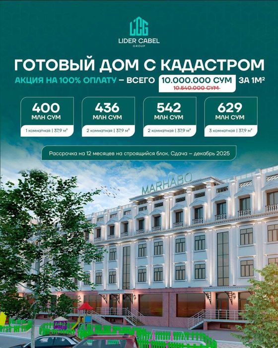 Новостройка, с кадастром  готовые квартиры. Ипотека есть, Субсидия нет