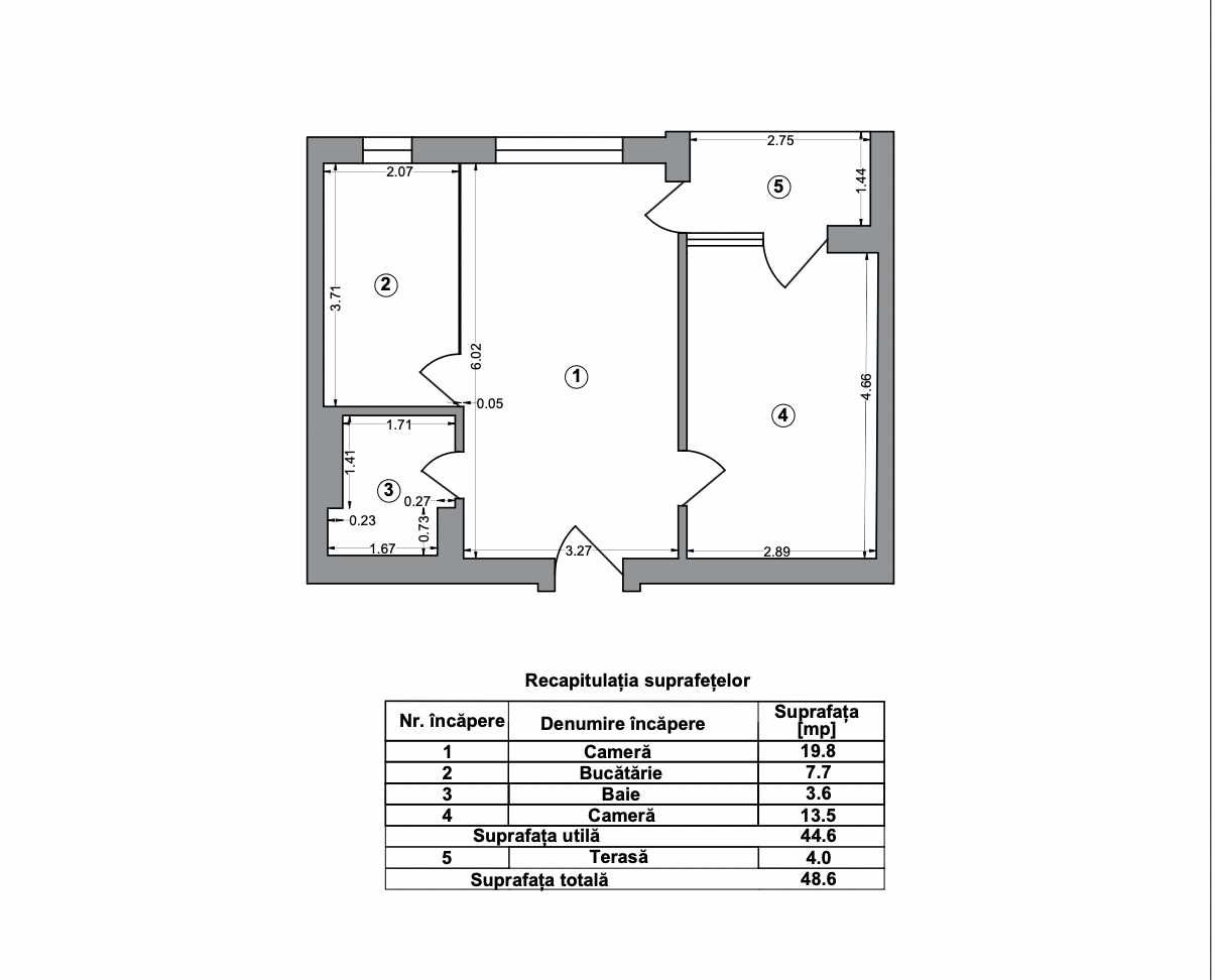 Apartament 2 camere Cloud 9 Residence