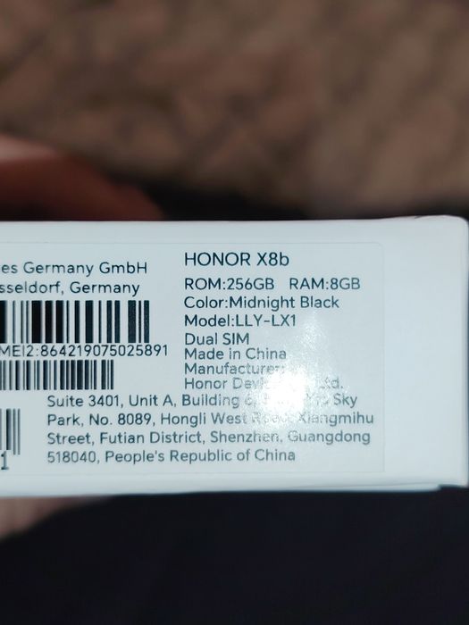 Honor x8b 8/256 чисто нов