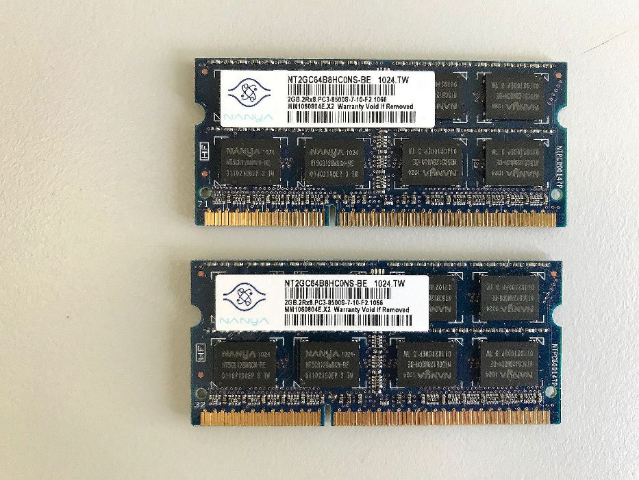 Memorie LAPTOP DDR3, 4GB (2 x 2GB), NT2GC64B8HC0NS-BE