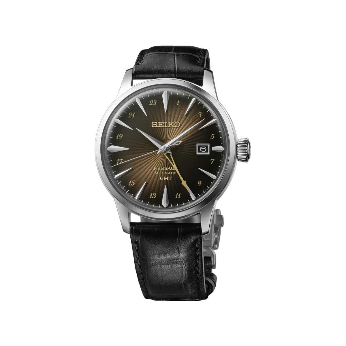 Seiko Presage GMT Cocktail Time “Rusty Nail” SSK039