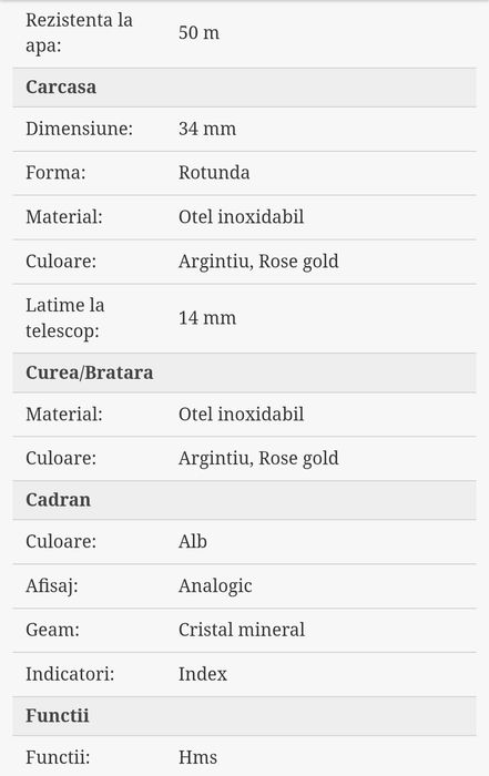 Ceas dama Fossil Karli BQ3337