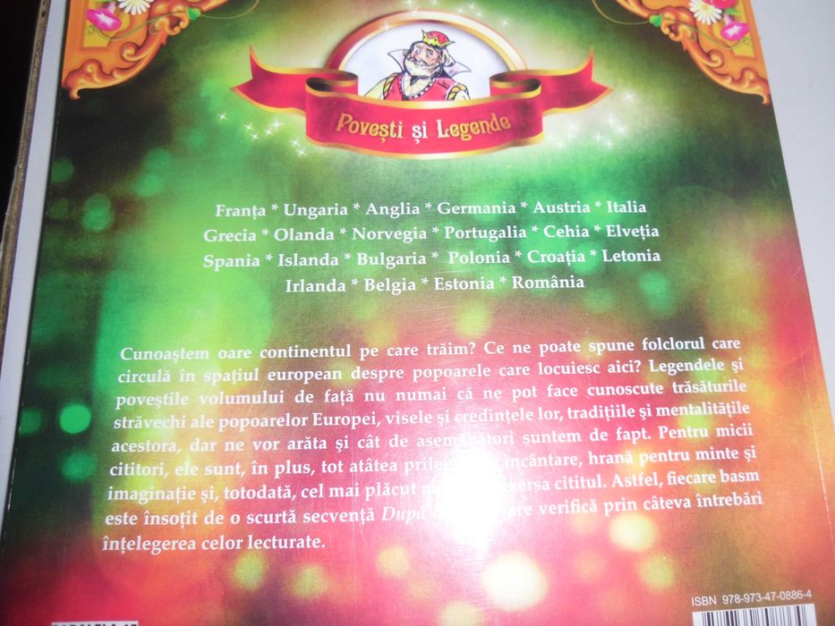 Povesti si legende din Europa,cls 1-4 ,noua