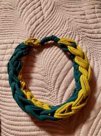 Гердан плетен, жълто и зелено