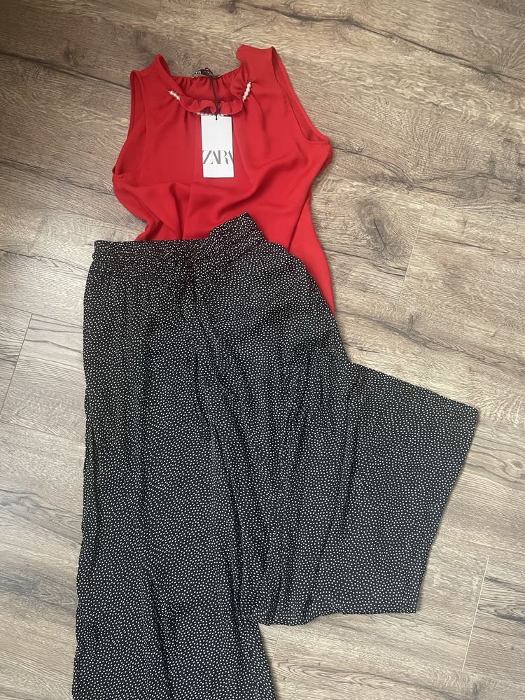 Панталони зелен, розов, зебра, горчица и корсет Zara Зара нови S M