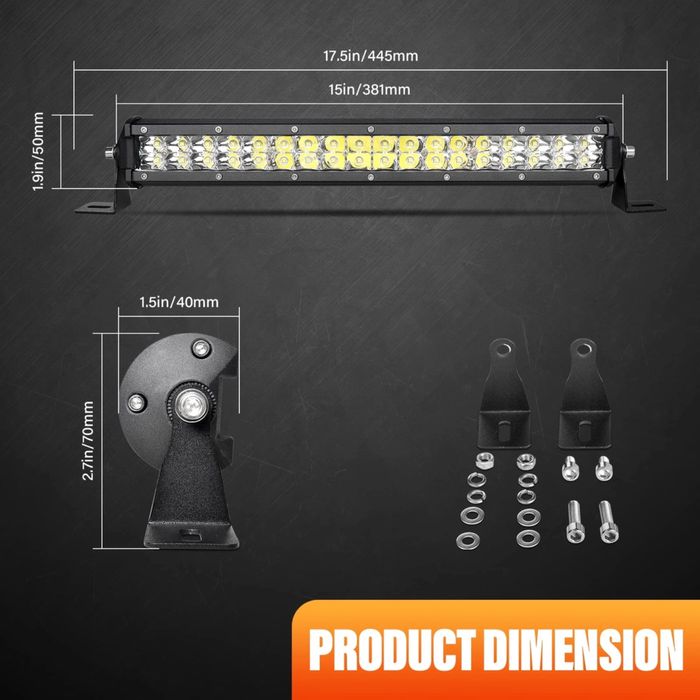 LEDBAR OFFROAD SKYWORLD 15” 108W, nouă sigilată, cablaj 12V inclus