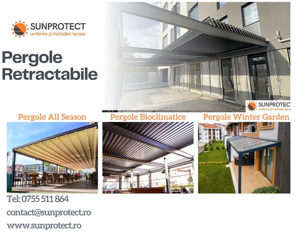 Pergole retractabile Bioclimatice, All Season, Winter Garden.