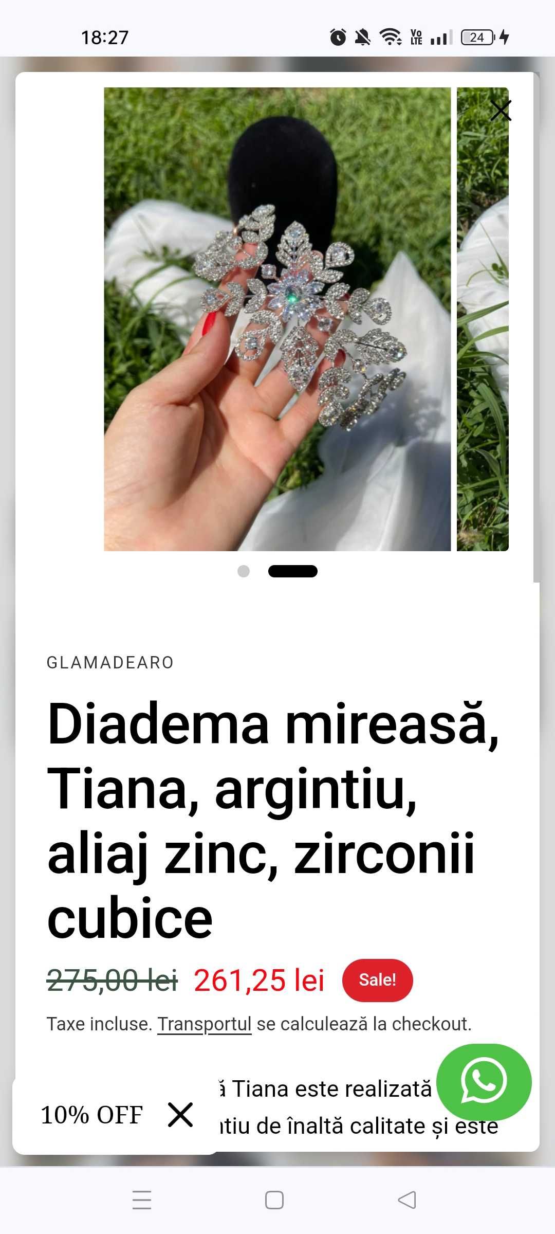 Vând sandale din piele naturala pentru mireasă, cercei și diadema