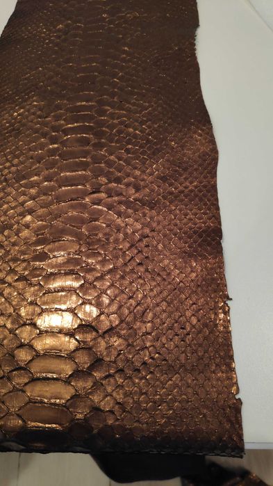 Piele naturala de Piton, culoare bronz