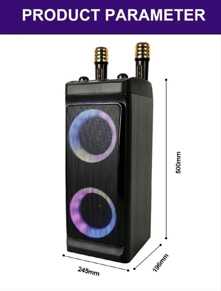 Калонка Sing-e ZQS 4290 2x25w без проводной микрофон 2 шт