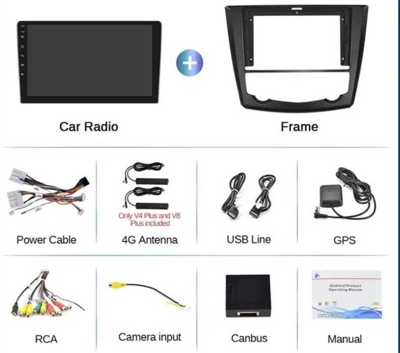 Navigatie cu Android Renault Kadjar - Wifi Bluetooth Carplay 1-8GB