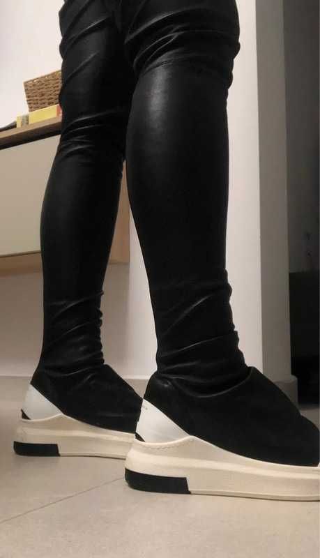 Cizme Cinzia Araia over the knee leather boots. Ghete dama.