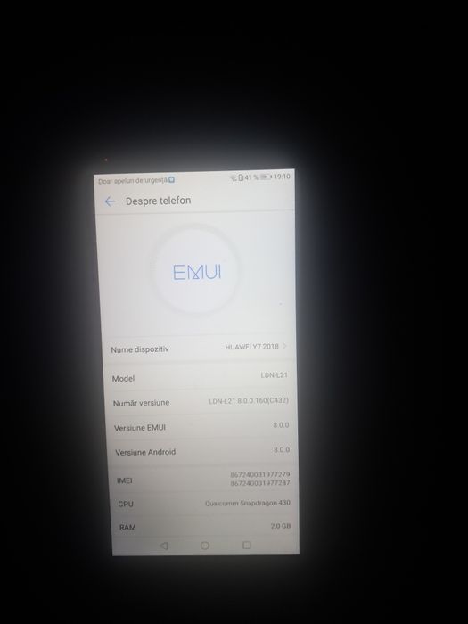 Vând HUAWEI Y7  2019