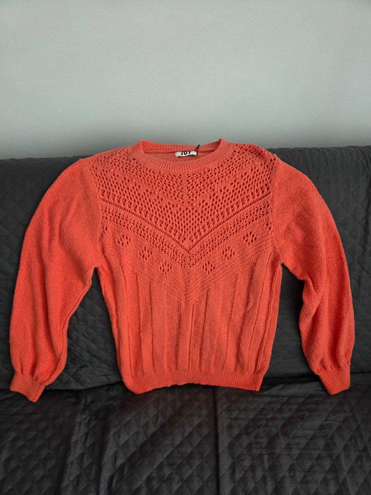 Pulover JDY din bumbac și poliester, mărimea M, culoare coral
