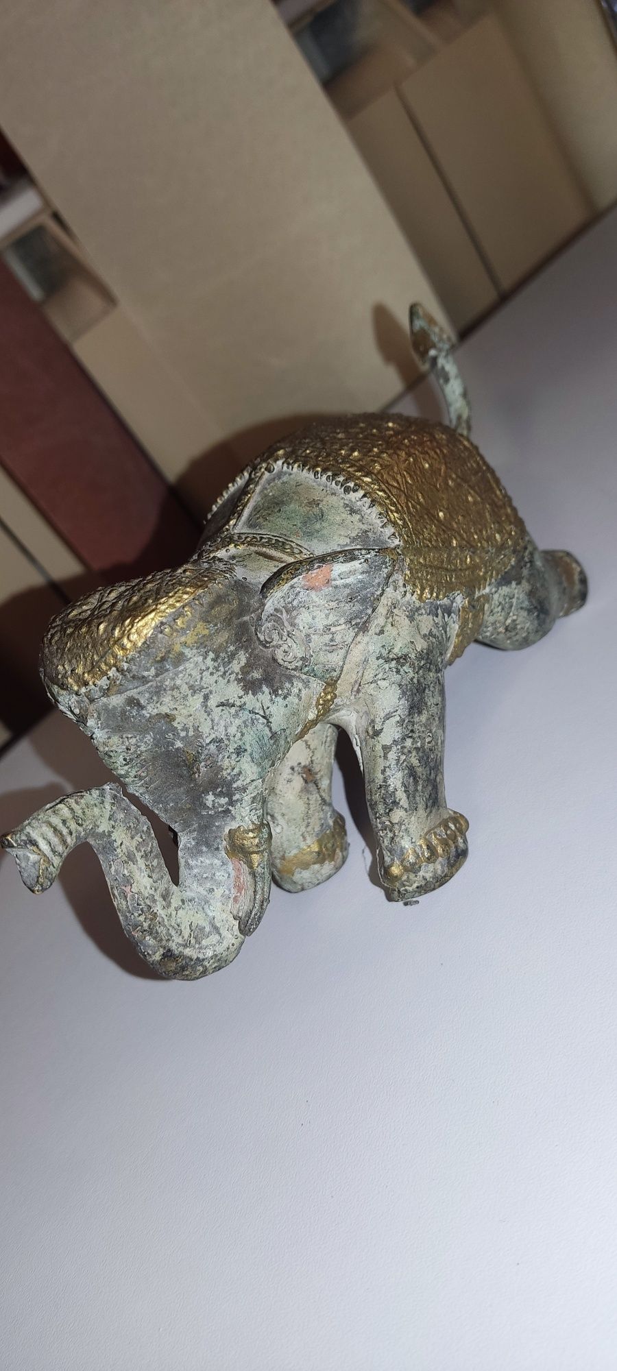 Elefant vintage bronz