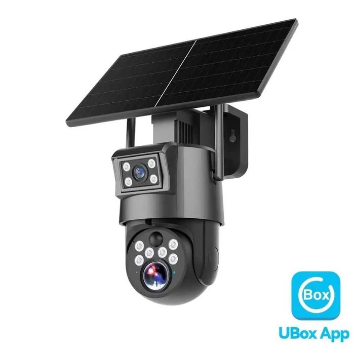 Camera de Supraveghere cu Panou Solar ,PTZ  4G,Q30B, cu Doua Lentile