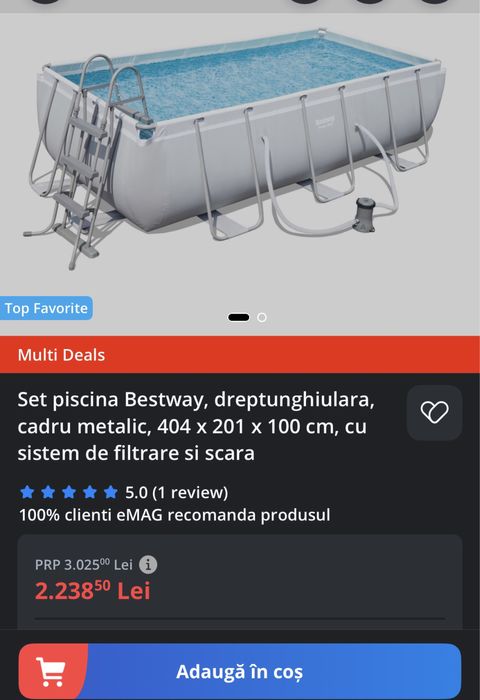 Vând piscină cadru metalic