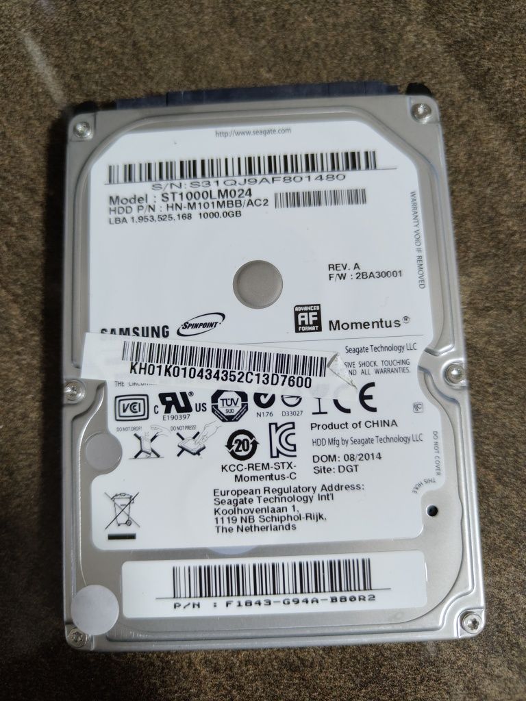 Hdd laptop 1000 gb