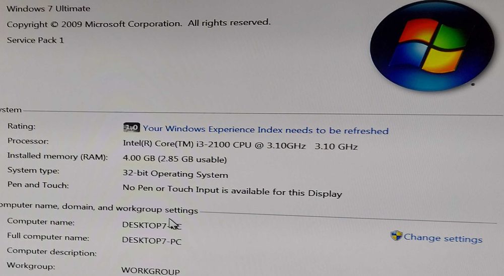 Lenovo M91, i3 2100 3.1 GHz, 4GB DDR3, 320HDD, unitate functionala