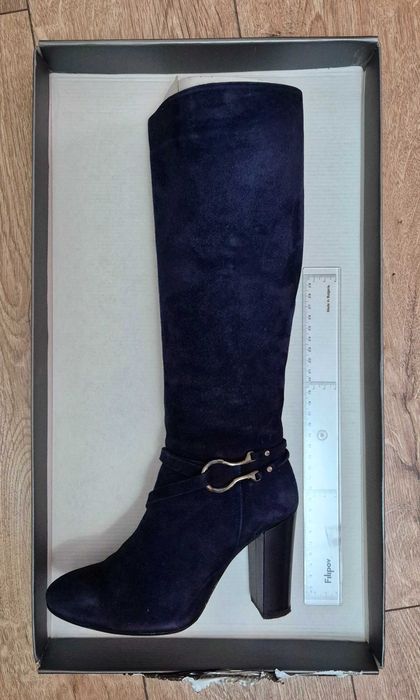 Велурени ботуши, GiAnni, 37, тъмносини