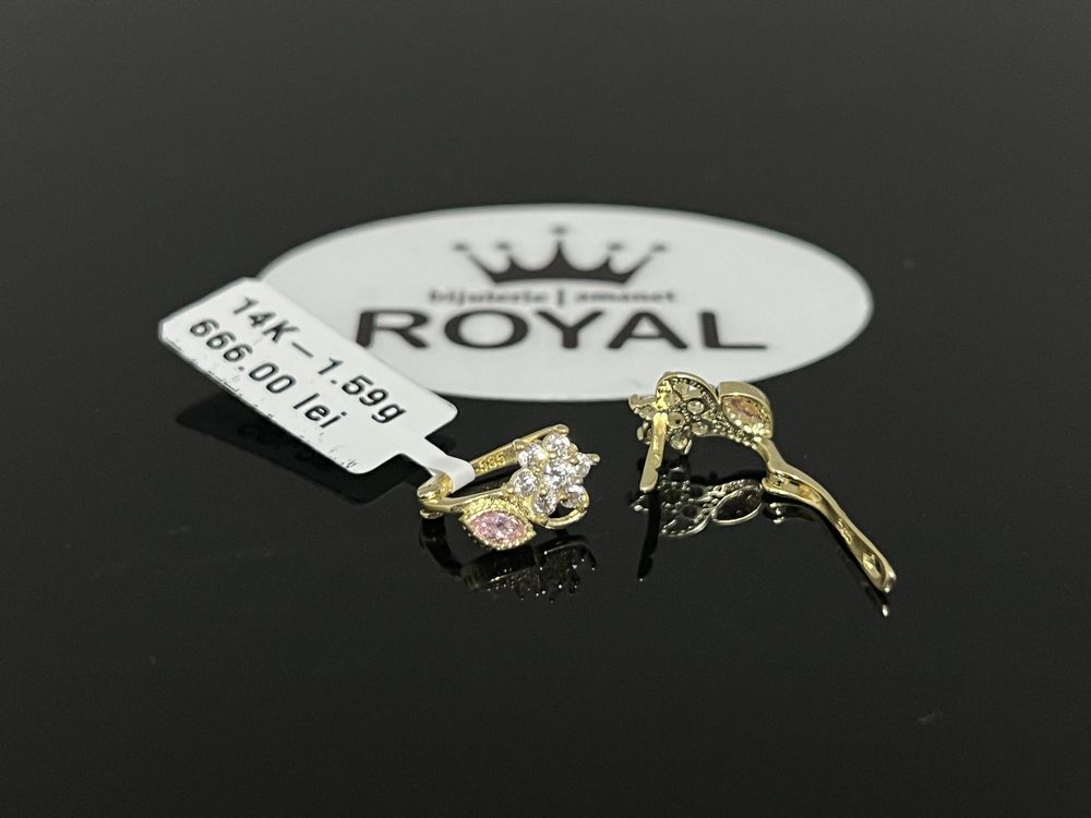 Bijuteria Royal CB : Cercei copil aur 14k 1,59 grame