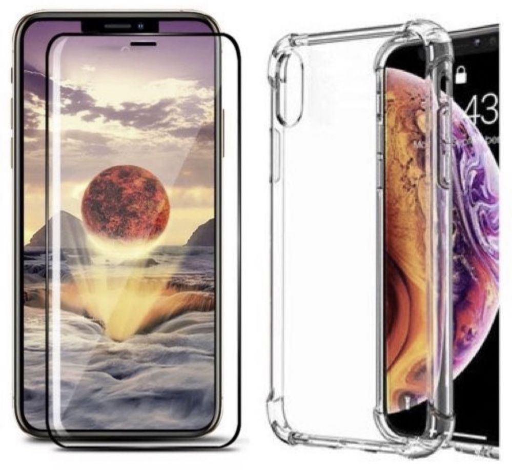 Iphone X XS XR - Husa Silicon Diferit Case 0,3MM si Folie Sticla 21D