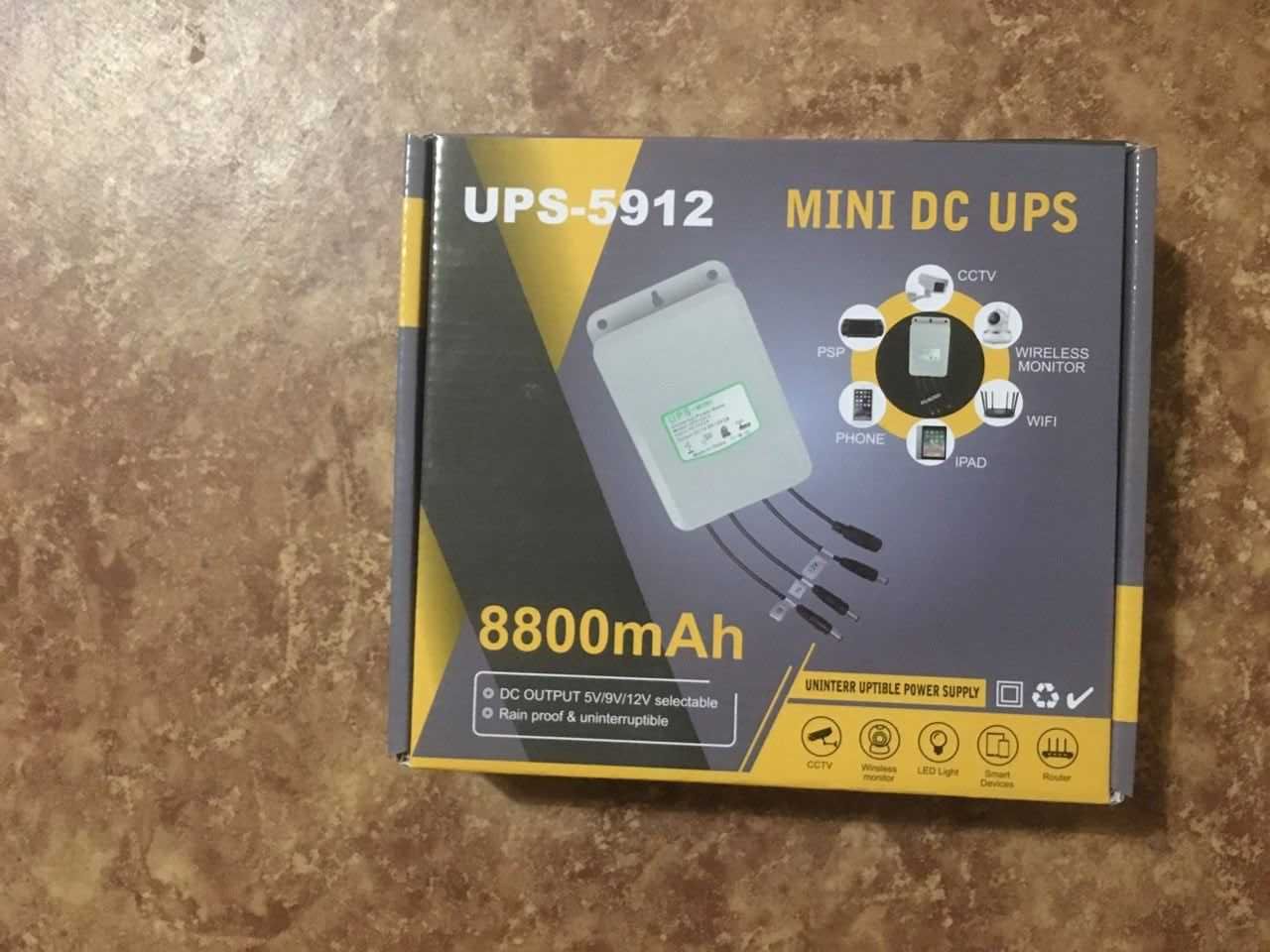 мини UPS на вайфай роутер держит 12 часов выход 5v-9v-12v 8800mah