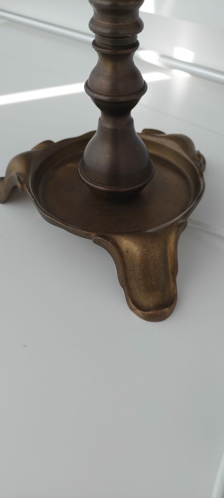 Lampa veioza vintage colectie bronz masiv Suedia 1950