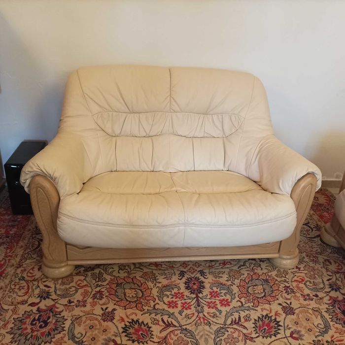 Дивани двойка естествена кожа