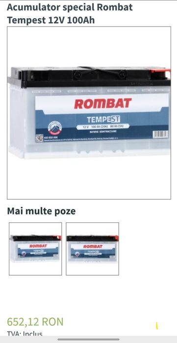 UPS Avansa 500-800+Baterie Rombat Tempest 100Ah,modul pentru centrală