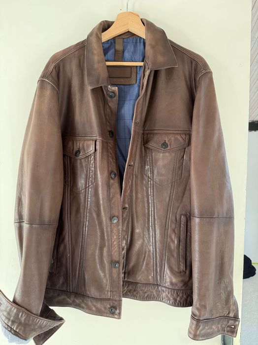 Мъжко кожено яке Massimo Dutti XXL