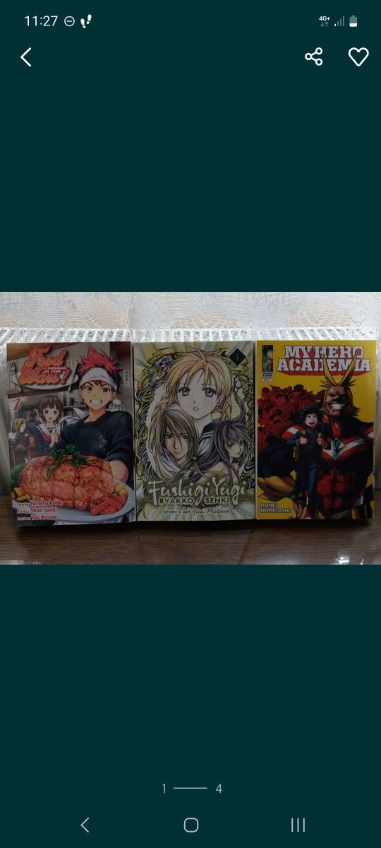 Food Wars, My Hero Academia, Fushigi Yugi Manga