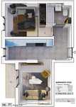 Apartament 2 camere cu incalzire in pardoseala, strada Alunului