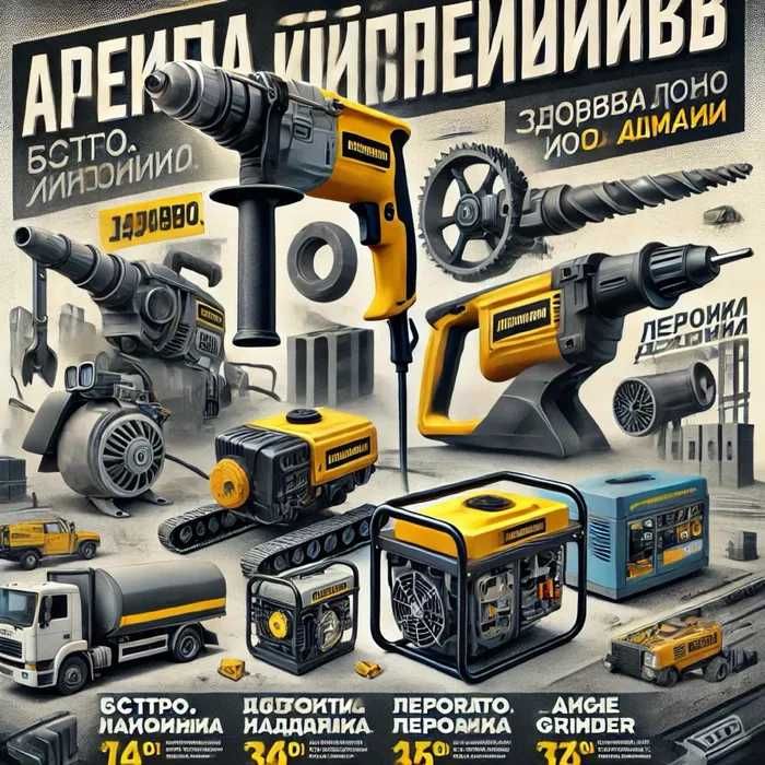 Аренда Прокат инструментов Перфоратор Отбойник Инструмента