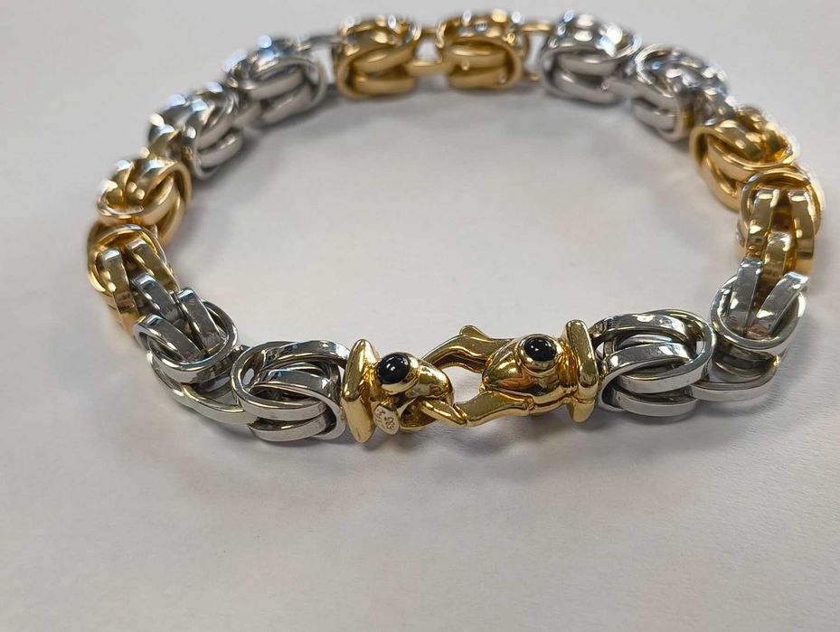 ***УНИКАТ*** Златна гривна със САПФИРИ - 21.12 гр.