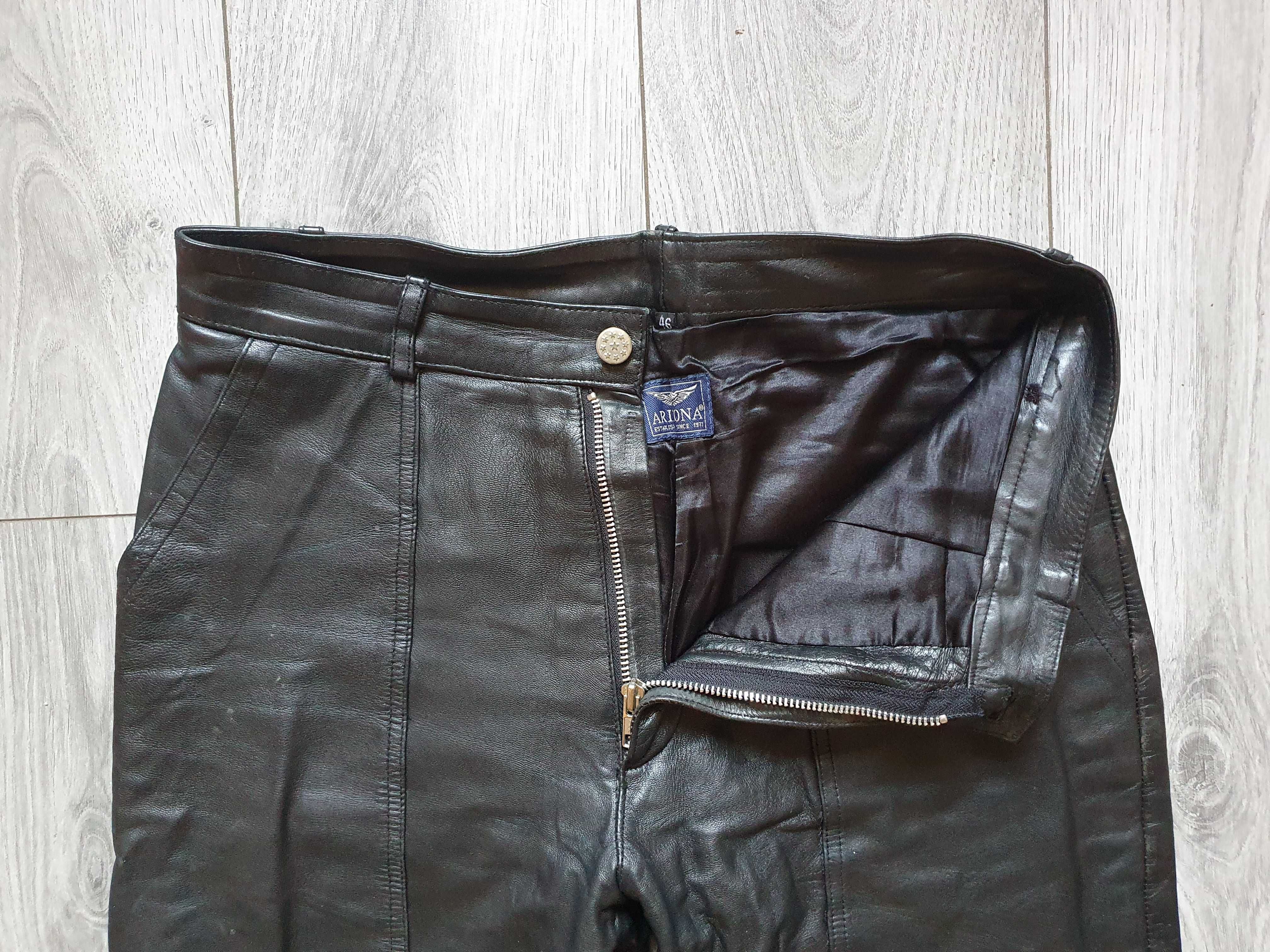 Pantaloni de piele ARIZONA (rock, motor) - Marimea 46 (Talie 81 cm)