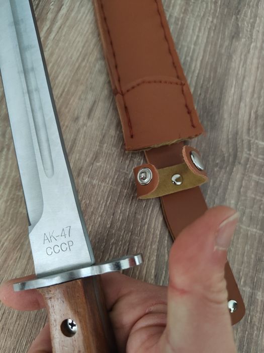 Maceta 50 cm - Baioneta Ak47 + husa piele maro