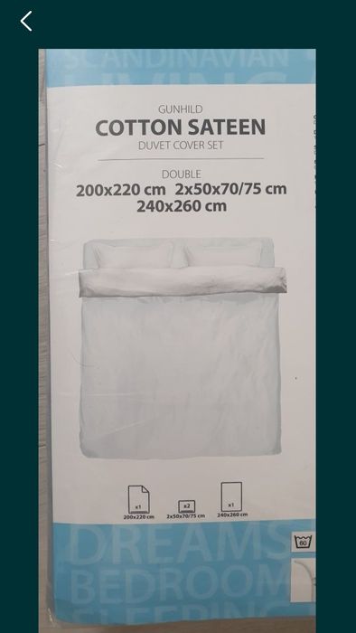 Lenjerie pat + cearșaf 200x220 cm Gunhild Jysk
Material 100% bumbac, s