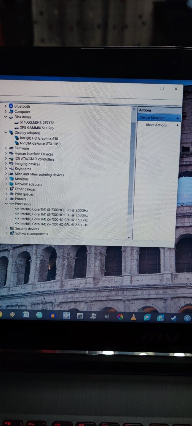 Vând laptop gaming MSI GV627RD, GTX 1050, i5, 32 GB RAM, 1T SSD+1T HDD