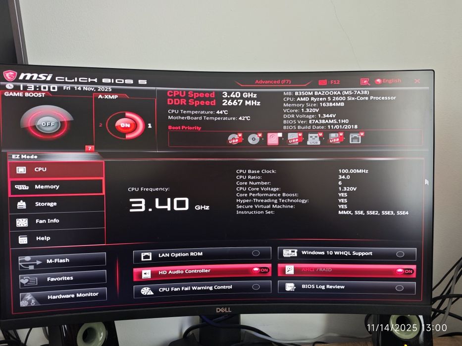 PC amd GPU RX 6600 / CPU Ryzen 5 2600