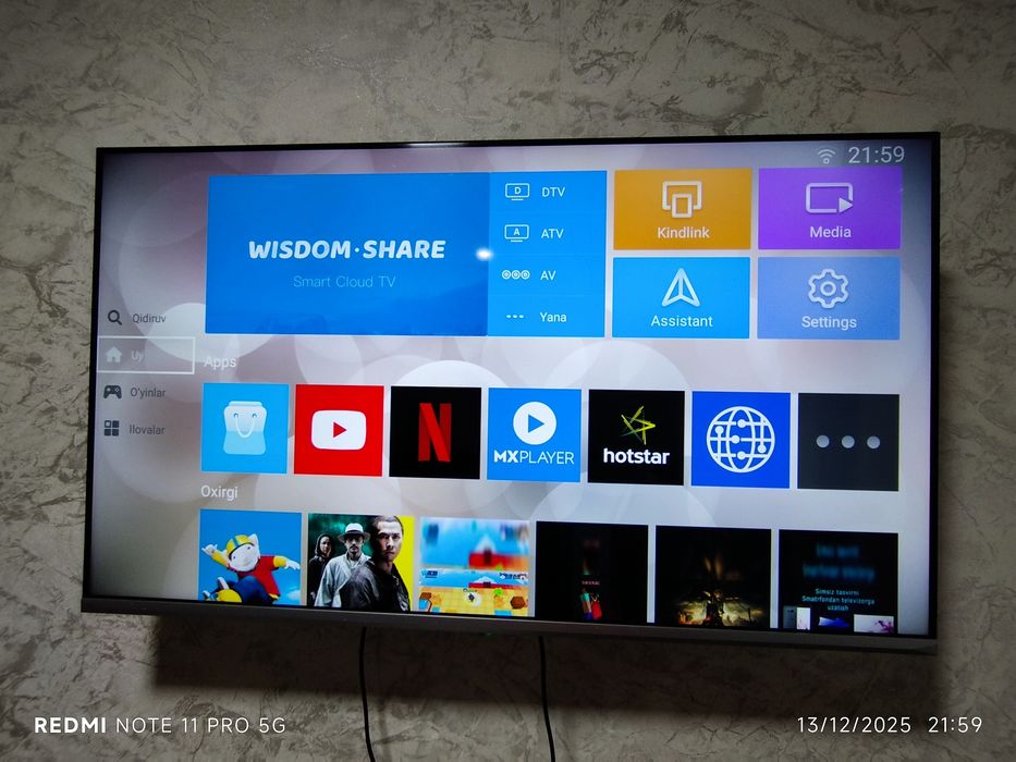 Televizor Samsung olinganiga 3 yil bo'ldi 4K 45talik