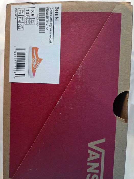 Vans Check Of Bess Ni 'Orange Pop Knockout Pink'