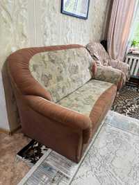 Выдвижной диван с креслом