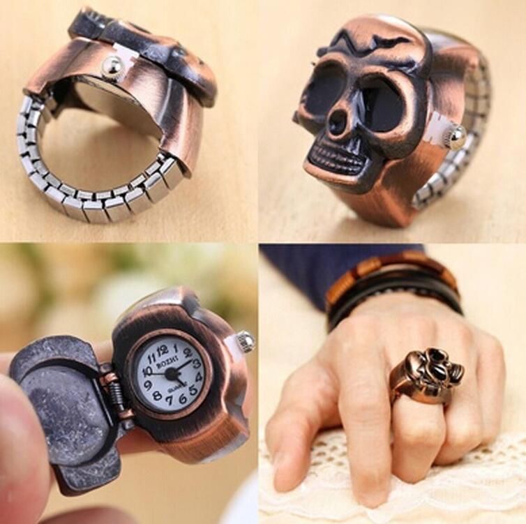 Ceas tip inel rock skull