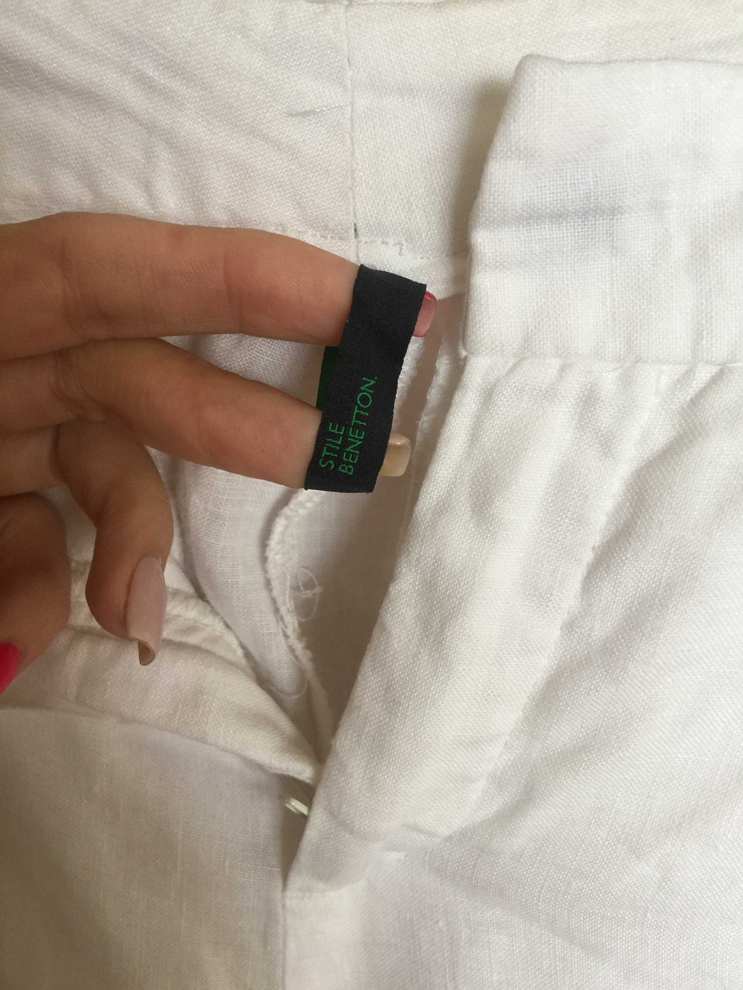 Дамски ленен панталон Benetton, размер 42
