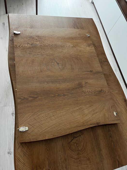 Masa extensibilă solidă, stejar natural, 120/180x80 cm