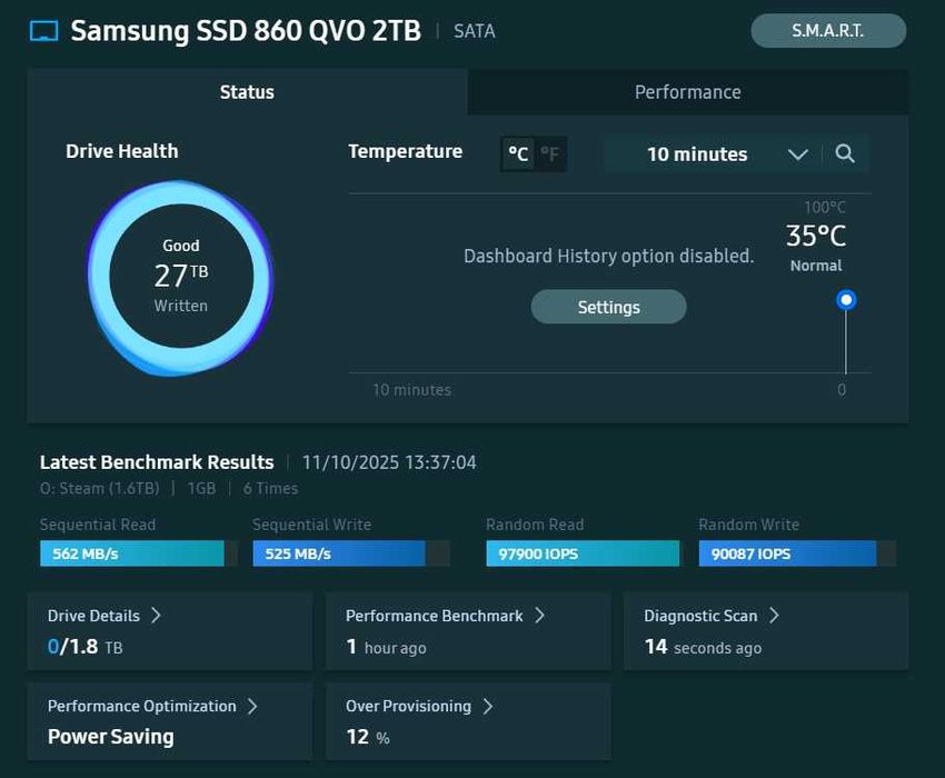 SSD Samsung 860 QVO 2TB SATA